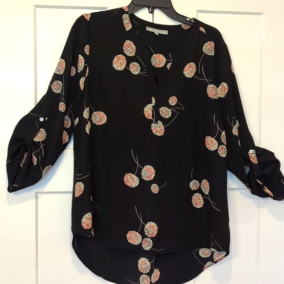 Danielrainn Black Floral Tunic L nwot - Picture 8 of 8